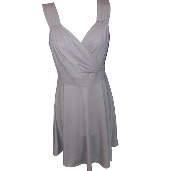Grace Karin Sleeveless Faux Wrap A-line Grey Dress Sz.L - Picture 2 of 5